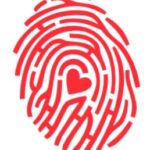 fingerprint maze with heart at center